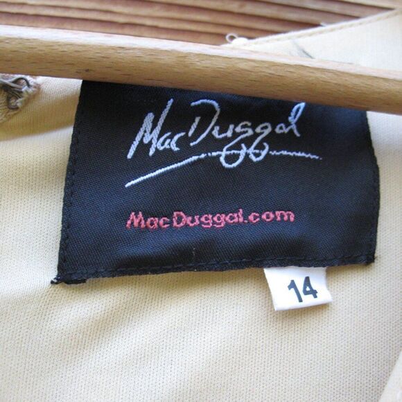 Mac Duggal 5415 Floral Tea Length Dress Sequin Beaded - Picture 14 of 17